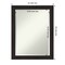 Beveled Bathroom Wall Mirror, Furniture Espresso Narrow Frame